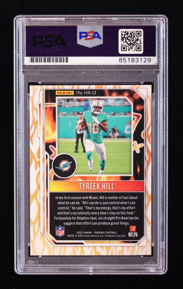 Tyreek Hill Signed 2022 Panini Phoenix Hot Routes #13 (PSA)