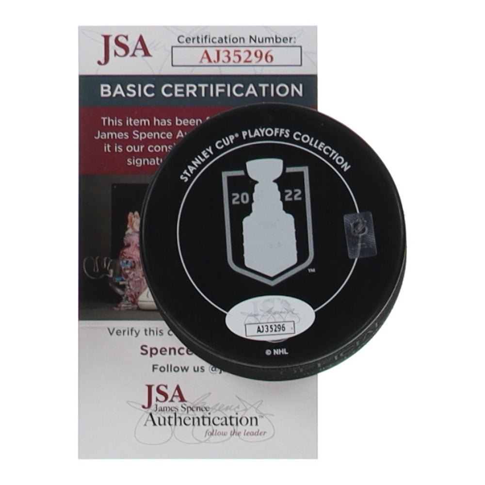Valeri Nichushkin Signed 2022 Stanley Cup Champions Logo Hockey Puck (JSA)