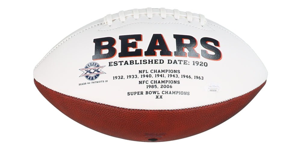 Velus Jones Jr. Signed Bears Logo Football Inscribed "Bear Down" (JSA)