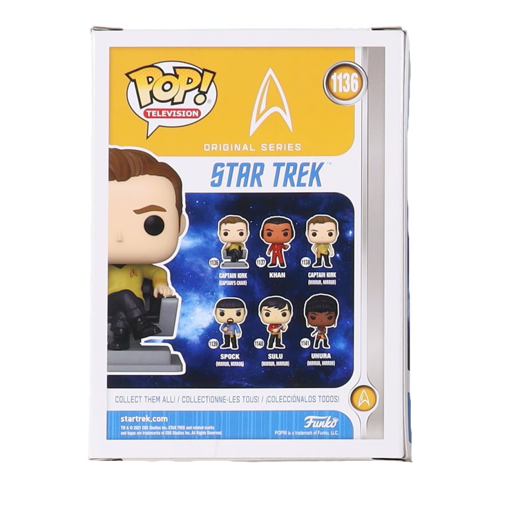 William Shatner Signed "Star Trek" #1136 Captain Kirk Funko Pop! Vinyl Figure (Beckett)