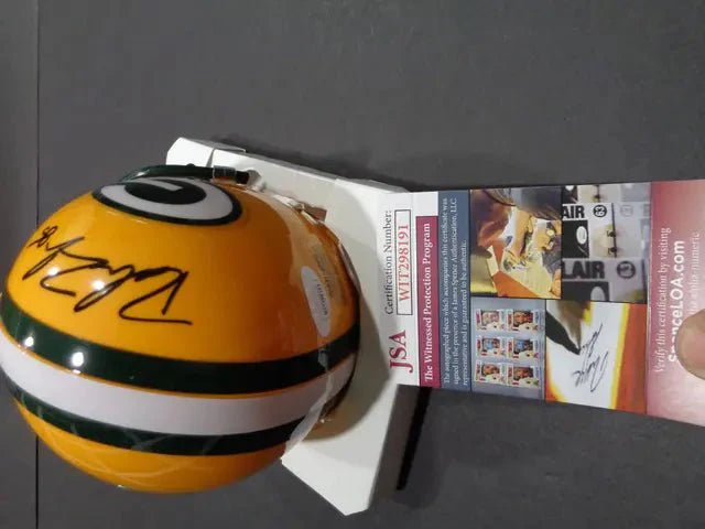 Robert Tonyan Green Bay Packers Autographed Riddell Mini Helmet JSA W coa