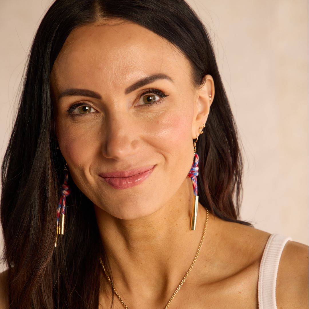 Red, White & Blue Denver Cord Earrings