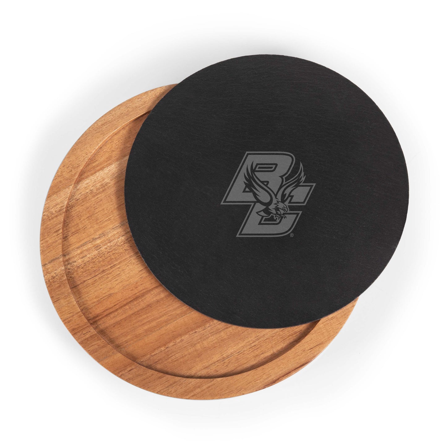 Boston College Eagles - Insignia Acacia and Slate Serving Board with Cheese Tools