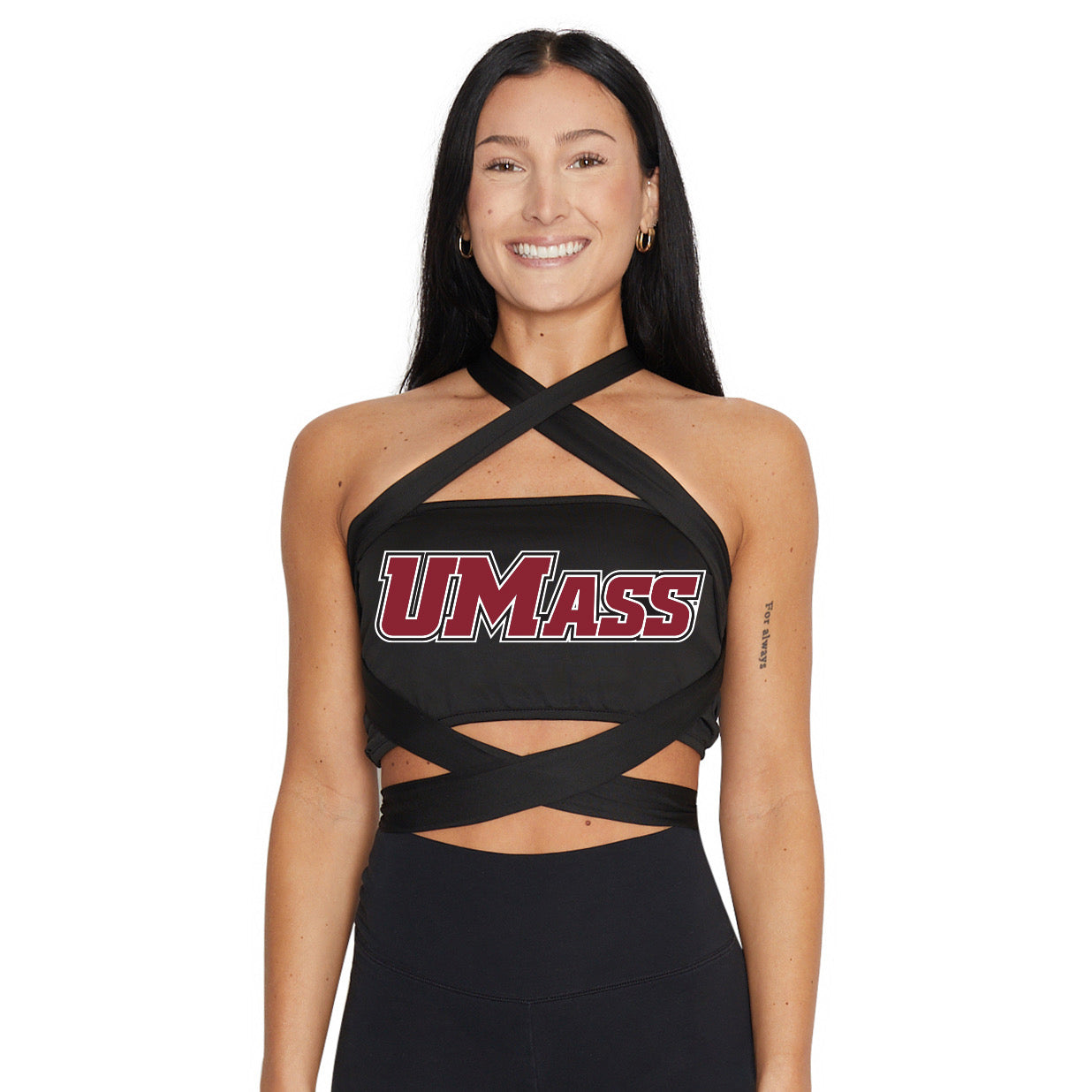 UMass Black Multi Way Bandeau Top