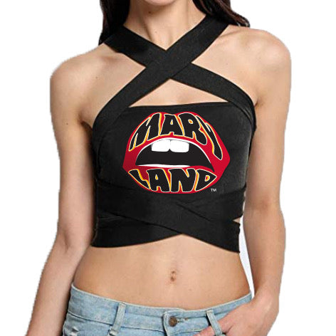 Maryland Terps Black Multi Way Bandeau Top