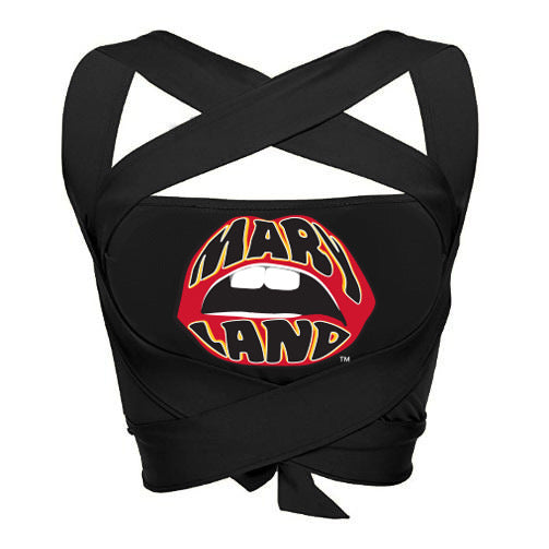 Maryland Terps Black Multi Way Bandeau Top