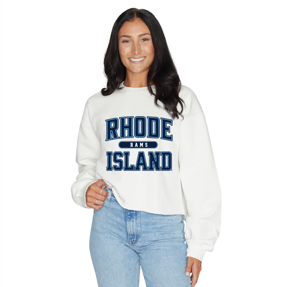 Rhode Island Rams White Crewneck