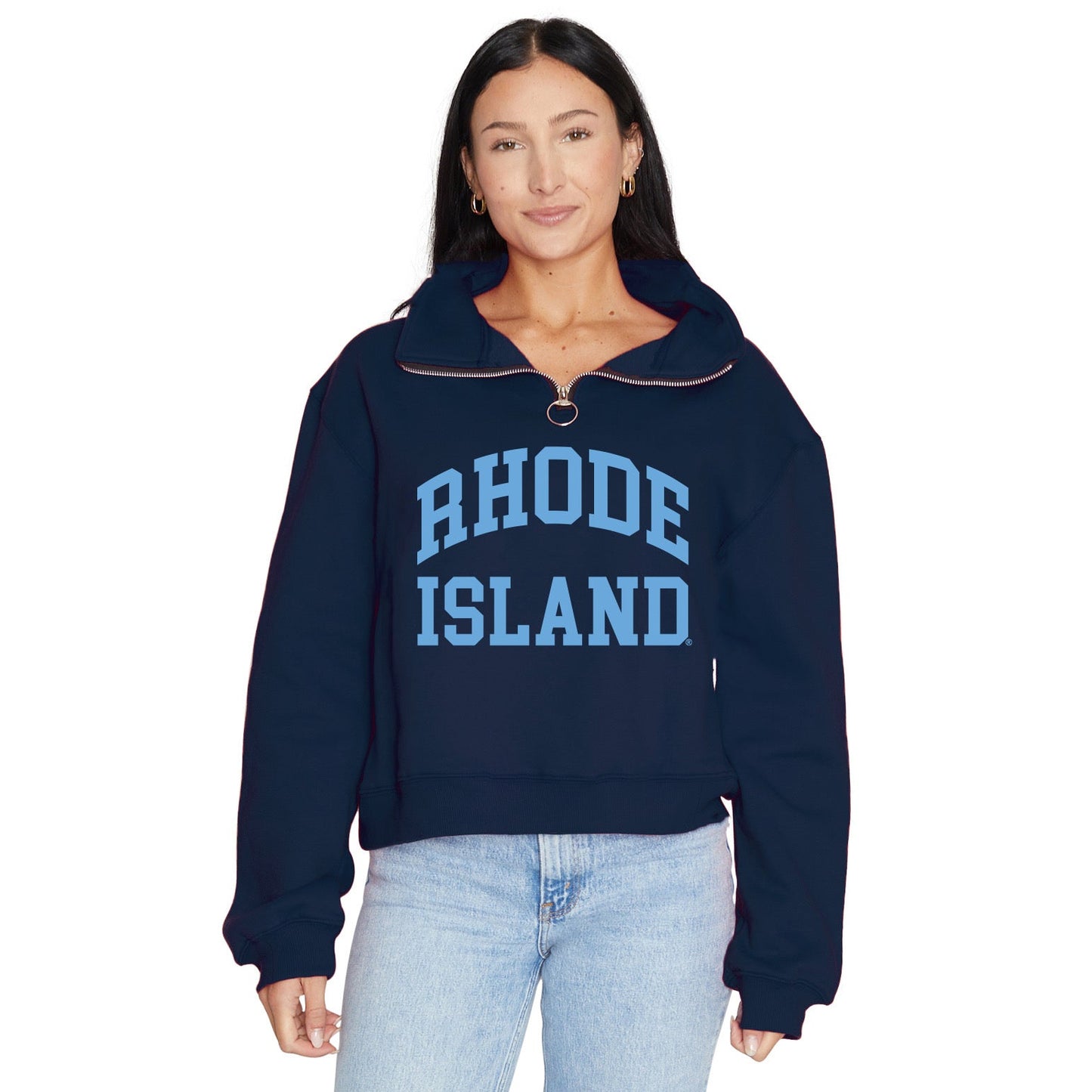 Rhode Island Rams Quarter Zip Sweatshirt