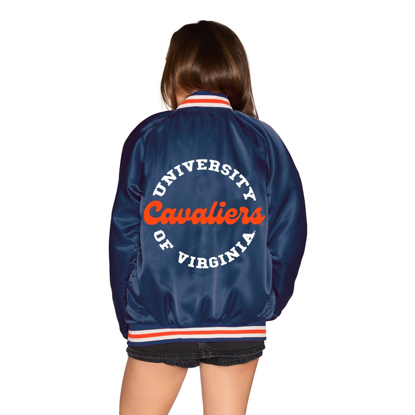 Virginia Cavaliers Satin Letterman Bomber Jacket