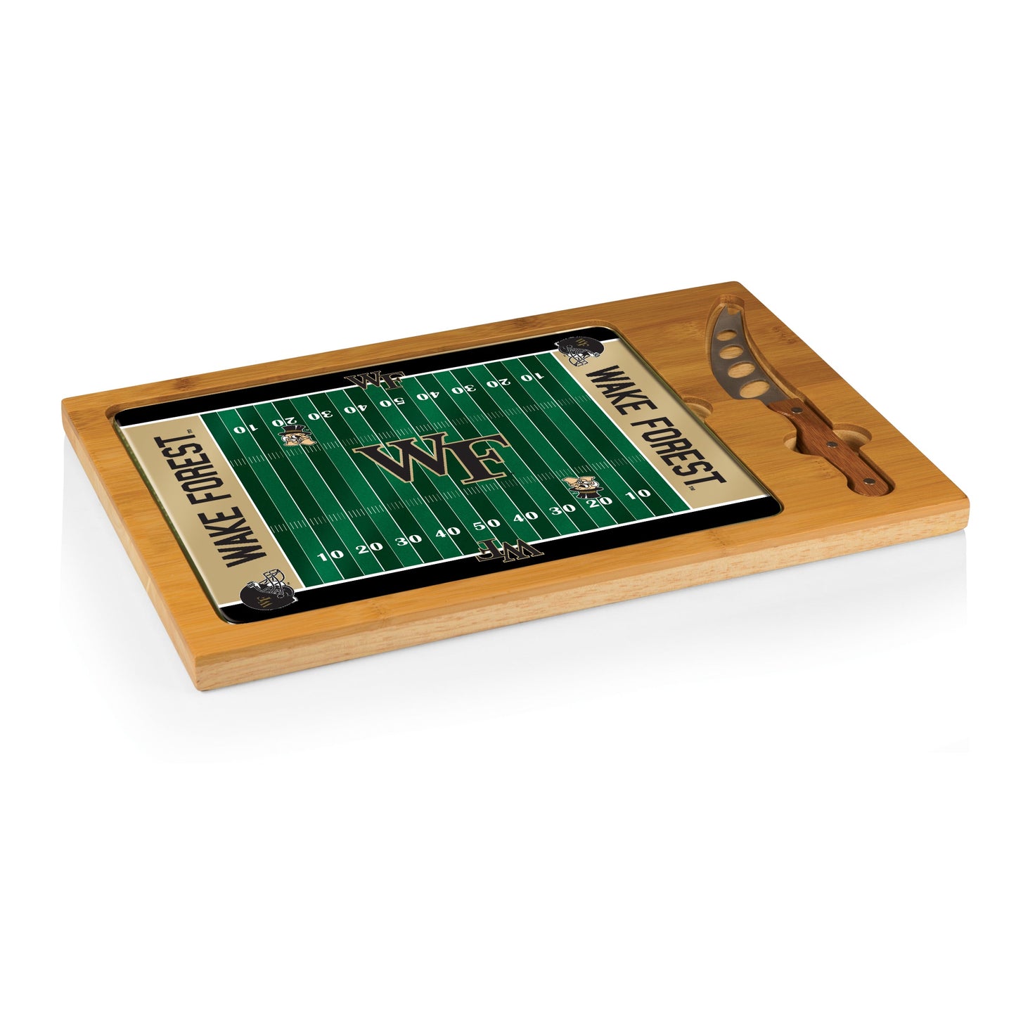 Wake Forest Demon Deacons - Icon Glass Top Cutting Board & Knife Set