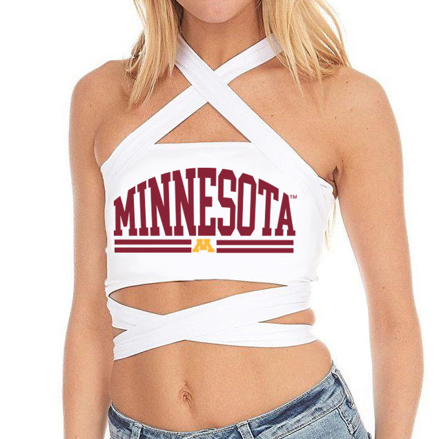 Minnesota White Multi Way Bandeau Top