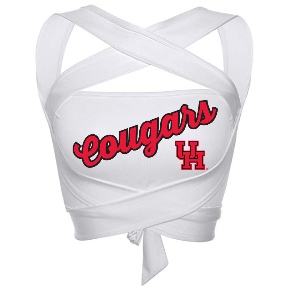 University of Houston White Multi Way Bandeau Top