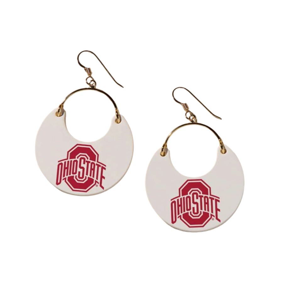 Ohio State Buckeyes Nickel & Suede Jewelry
