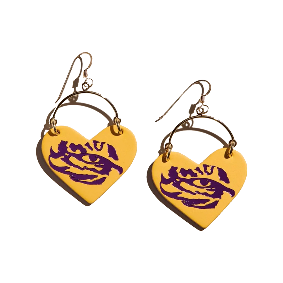 LSU Tigers Nickel & Suede Jewelry