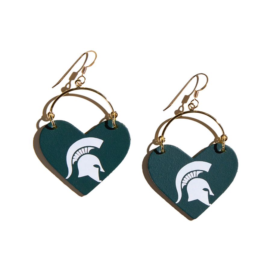 Michigan State Spartans Nickel & Suede Jewelry