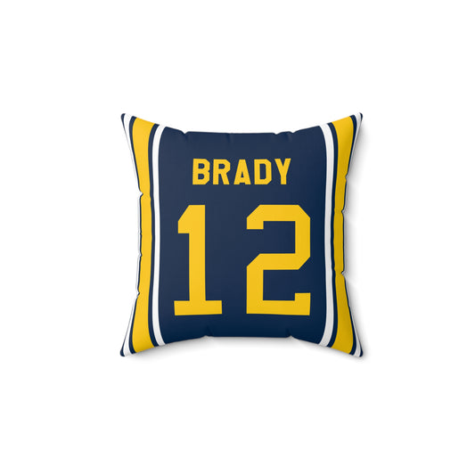 Tom Brady University of Michigan Wolverines Pillow