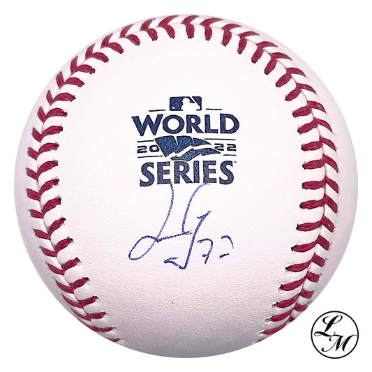 Luis Garcia Astros Autographed 2022 World Series Baseball JSA COA