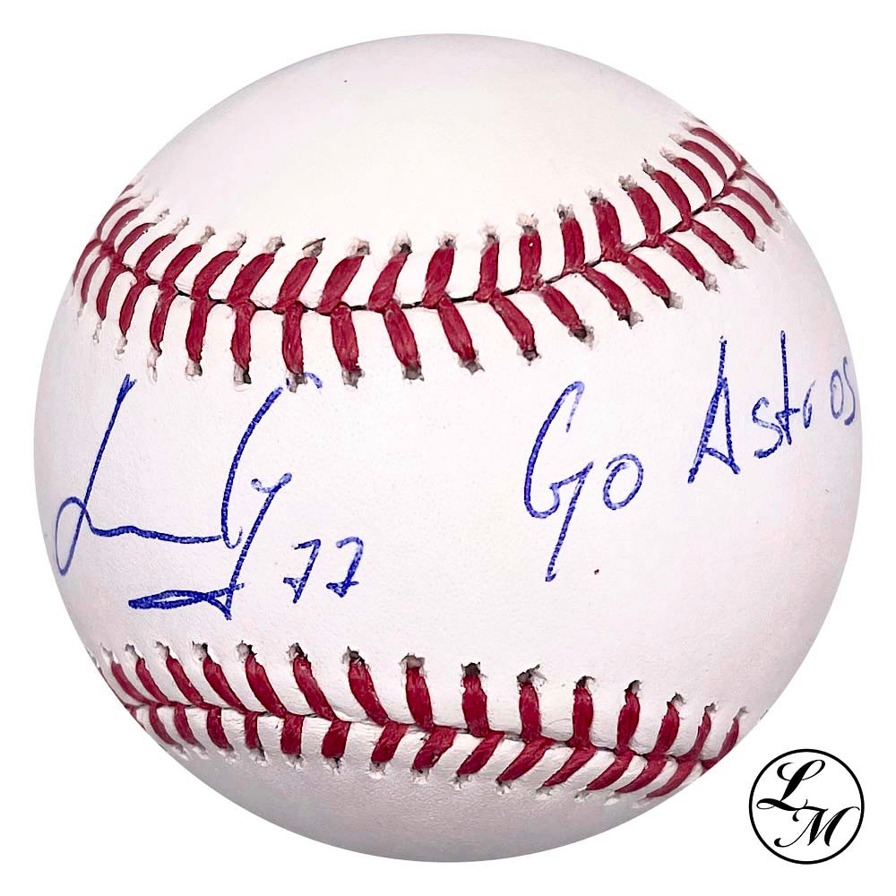 Luis Garcia Astros Autographed Official Major League Baseball JSA COA "Go Astros"