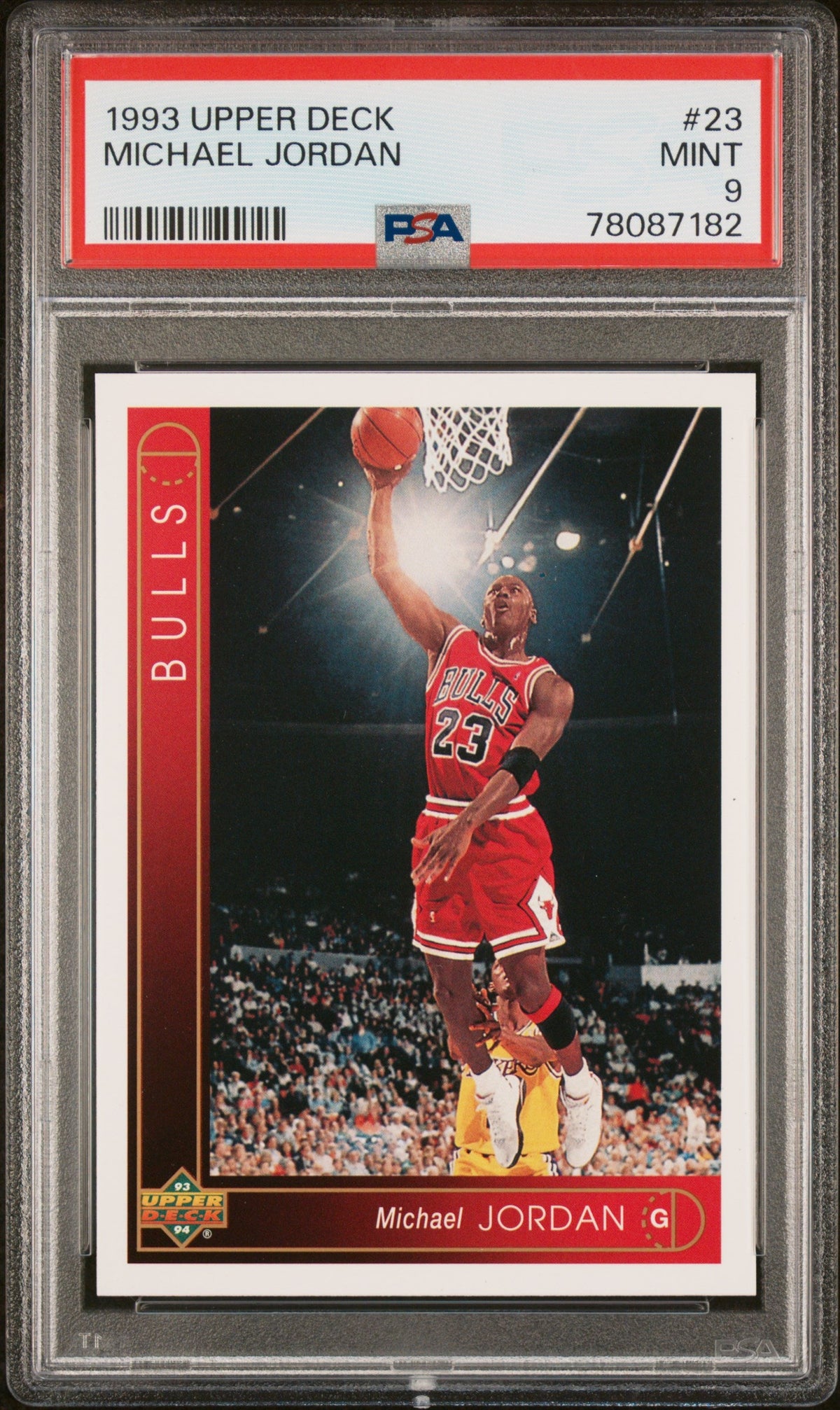 Graded 1993 Upper Deck Michael Jordan #23 Basketball Card PSA 9 Mint