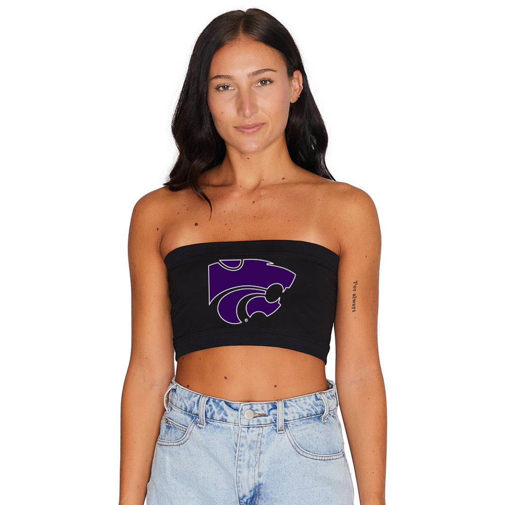 Kansas State Black Bandeau Top