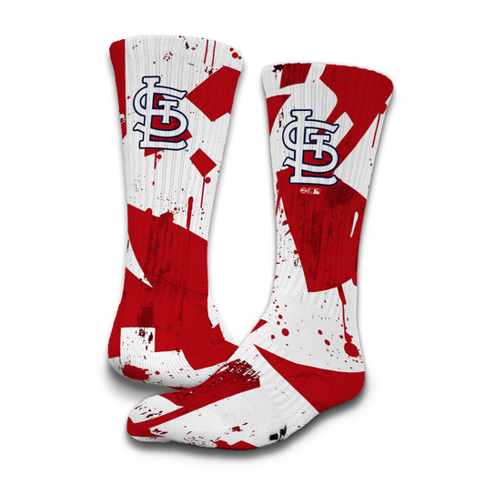 St Louis Cardinals Grunge Socks
