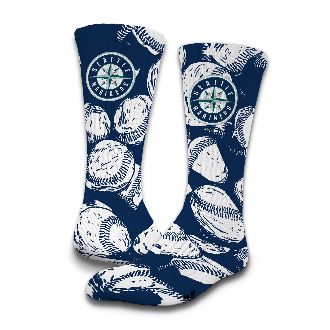 Seattle Mariners Primary 3 Pack Lifestyle Sock