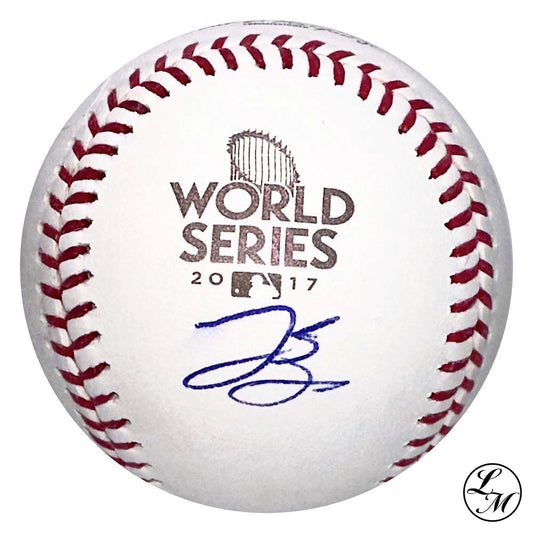 George Springer Autographed 2017 World Series MLB Baseball JSA COA