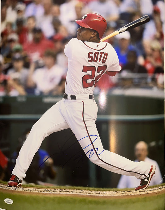 Juan Soto Autographed Washington Nationals 16x20 Photograph JSA COA