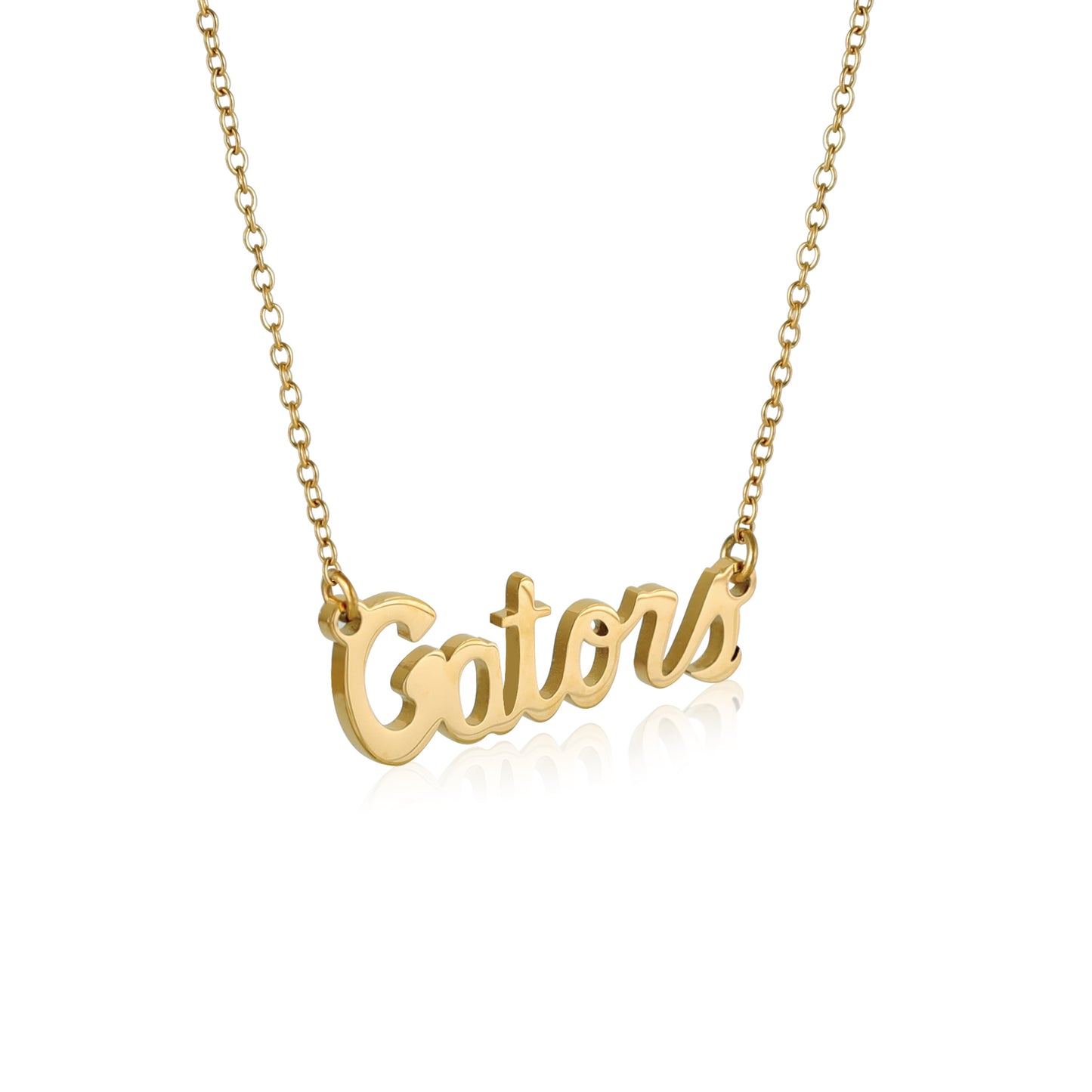 Florida Gators Script Necklace - 18K Gold Plated