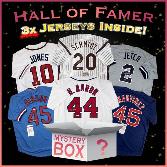 3x Hall of Famers Autographed/Signed Baseball Jerseys Mystery Box with PSA JSA or Beckett COA