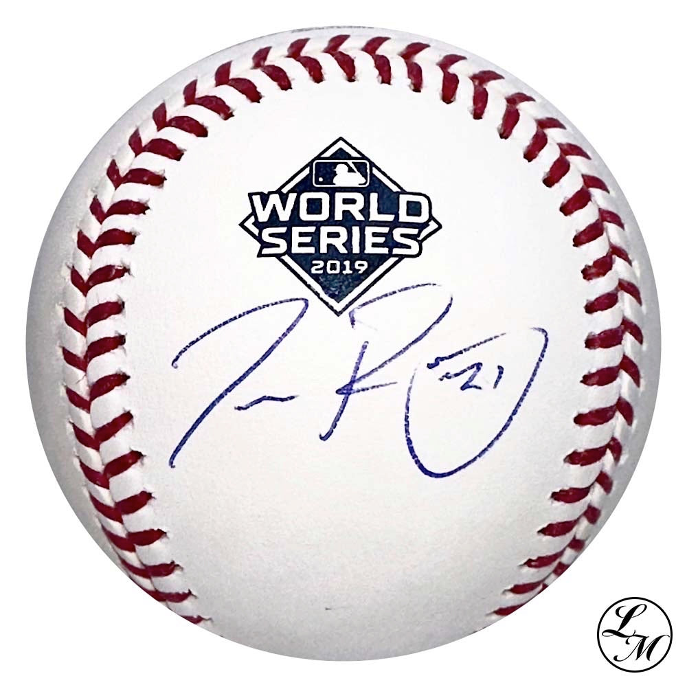 Tanner Rainey Nationals Autographed 2019 World Series Baseball JSA COA