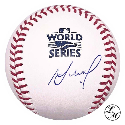 Jose Altuve Astros Autographed 2022 World Series Baseball JSA COA