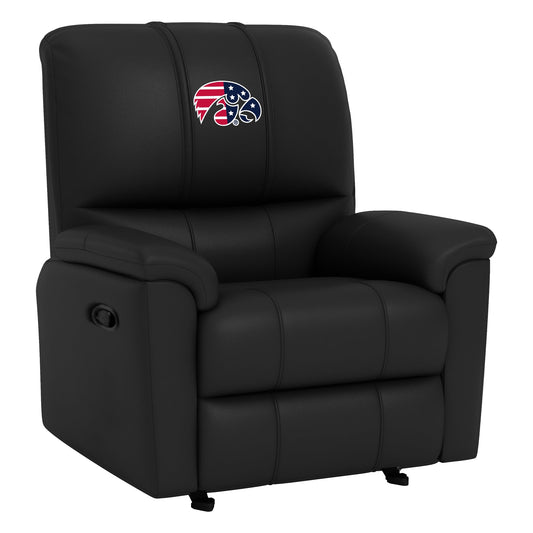 Rocker Recliner with Iowa Hawkeyes Patriotic Primary Logo