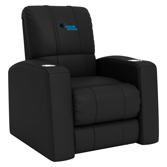 Relax Home Theater Recliner with  Carolina Panthers Secondary Logo