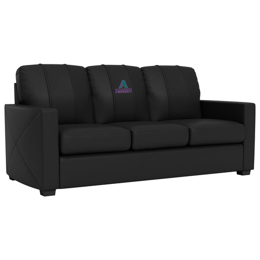 Silver Sofa with Arizona Diamondbacks Cooperstown Primary