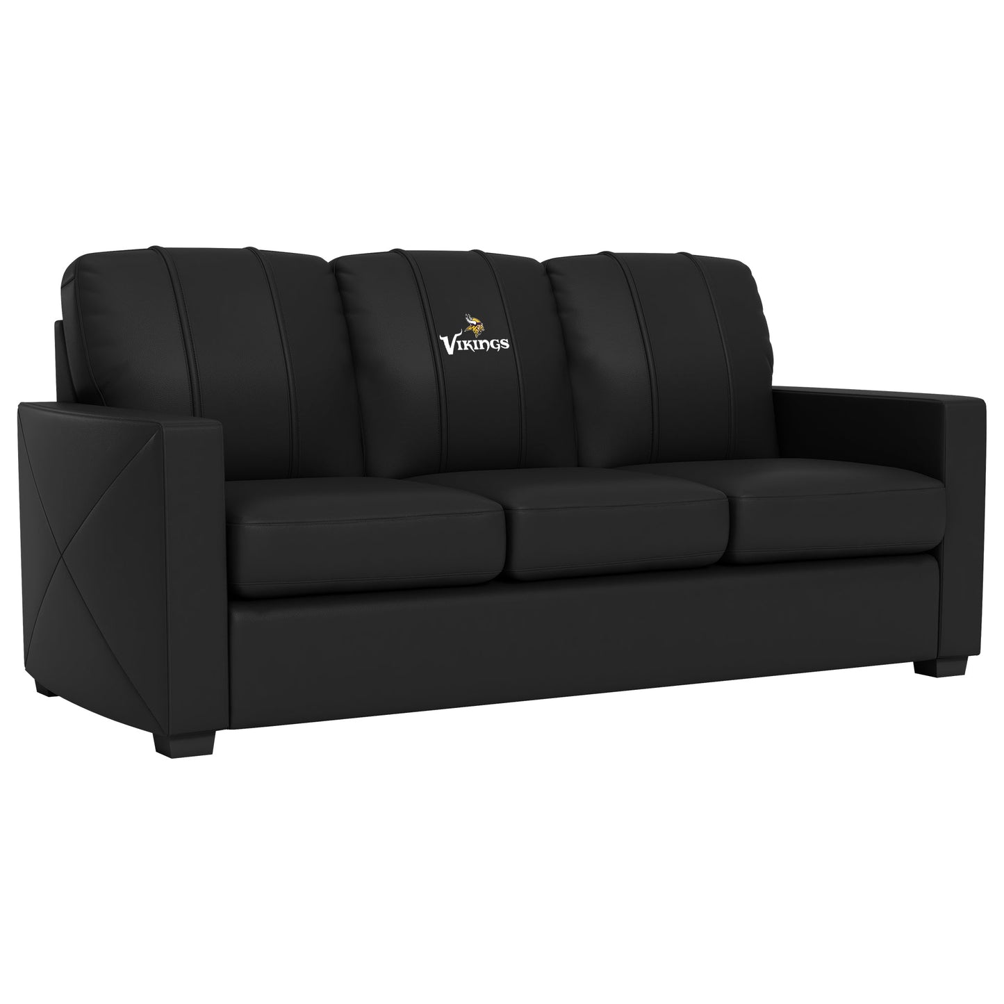 Silver Sofa with  Minnesota Vikings Secondary Logo