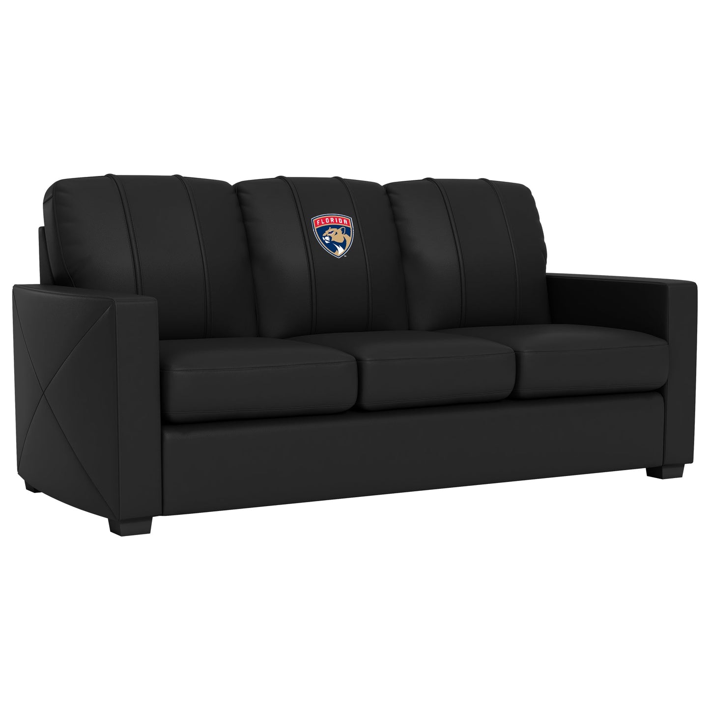 Silver Sofa with Florida Panthers Logo