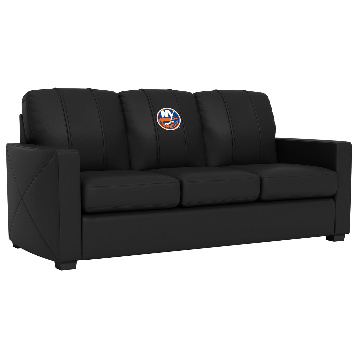 Silver Sofa with New York Islanders Logo