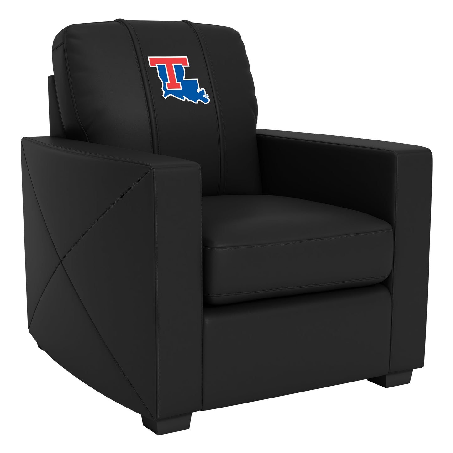 Silver Club Chair with Louisiana Tech Bulldogs Logo