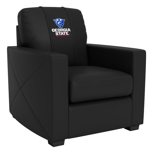 Silver Club Chair with Georgia State University Primary Logo