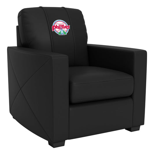 Silver Club Chair with Philadelphia Phillies Cooperstown Primary