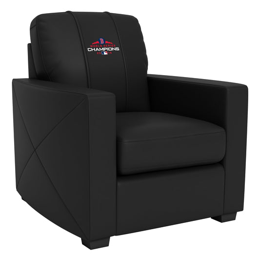 Silver Club Chair with Boston Red Sox 2018 Champions Logo