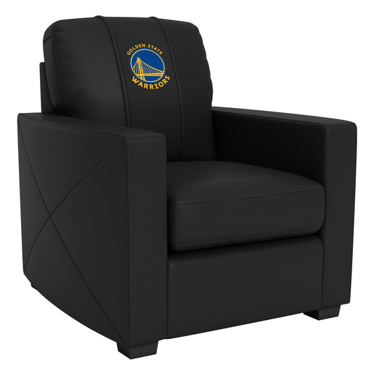 Silver Club Chair with Golden State Warriors Global Logo