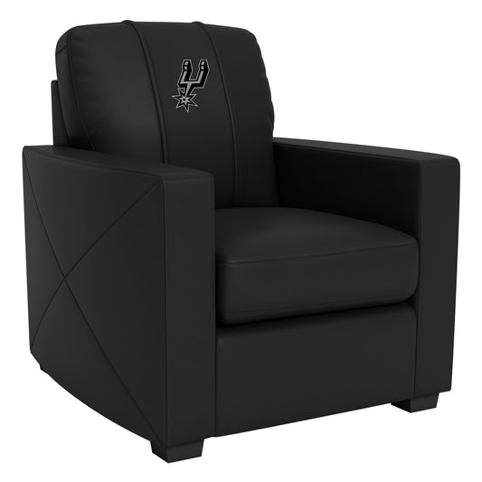 Silver Club Chair with San Antonio Spurs Primary Logo