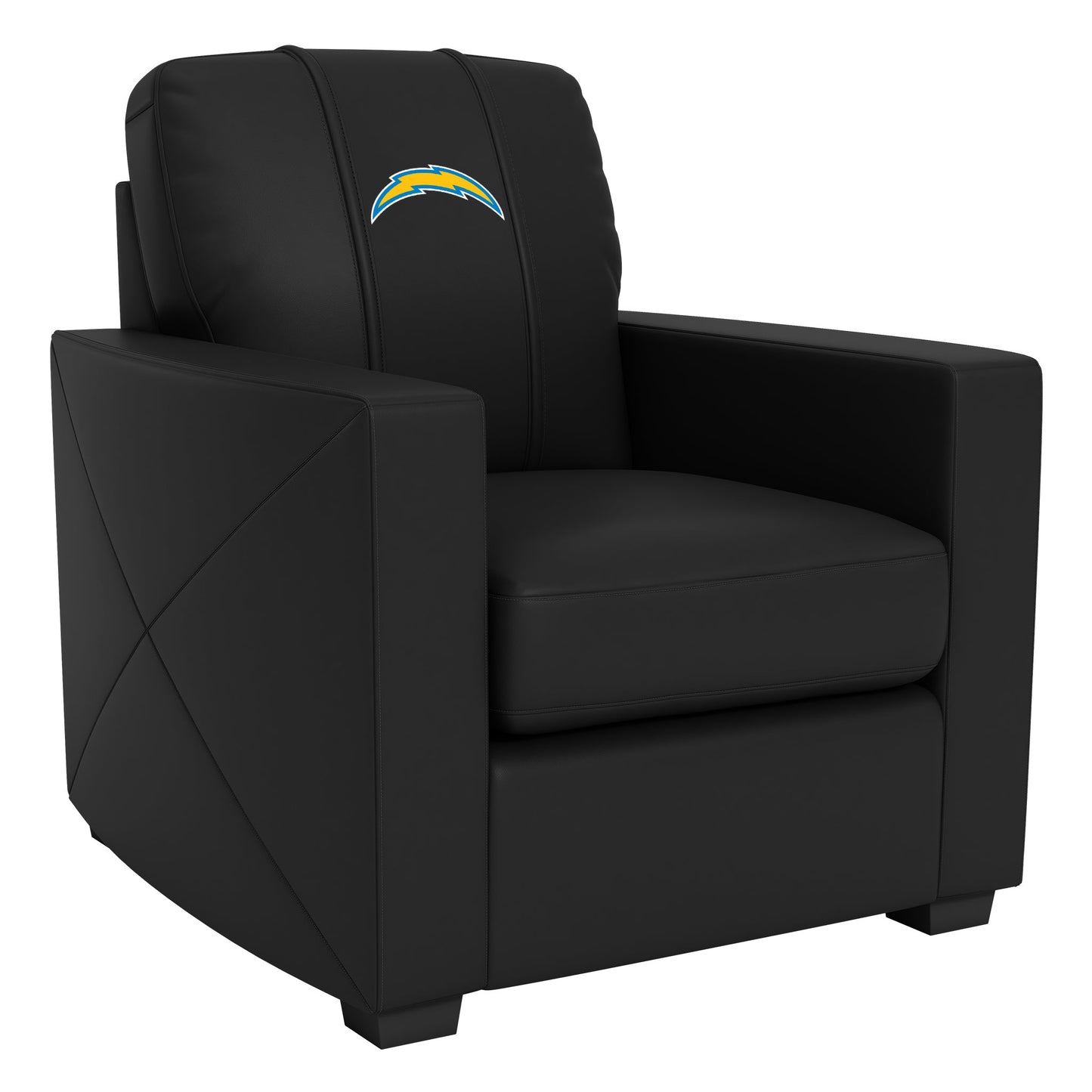 Silver Club Chair with  Los Angeles Chargers Primary Logo