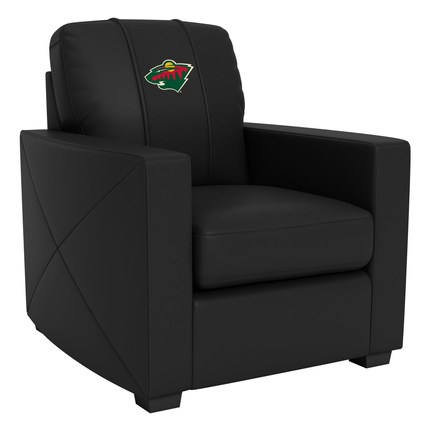 Silver Club Chair with Minnesota Wild Logo