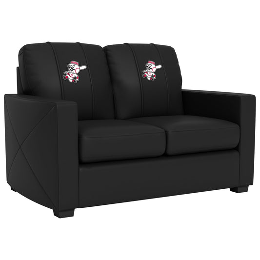 Silver Loveseat with Cincinnati Reds Secondary