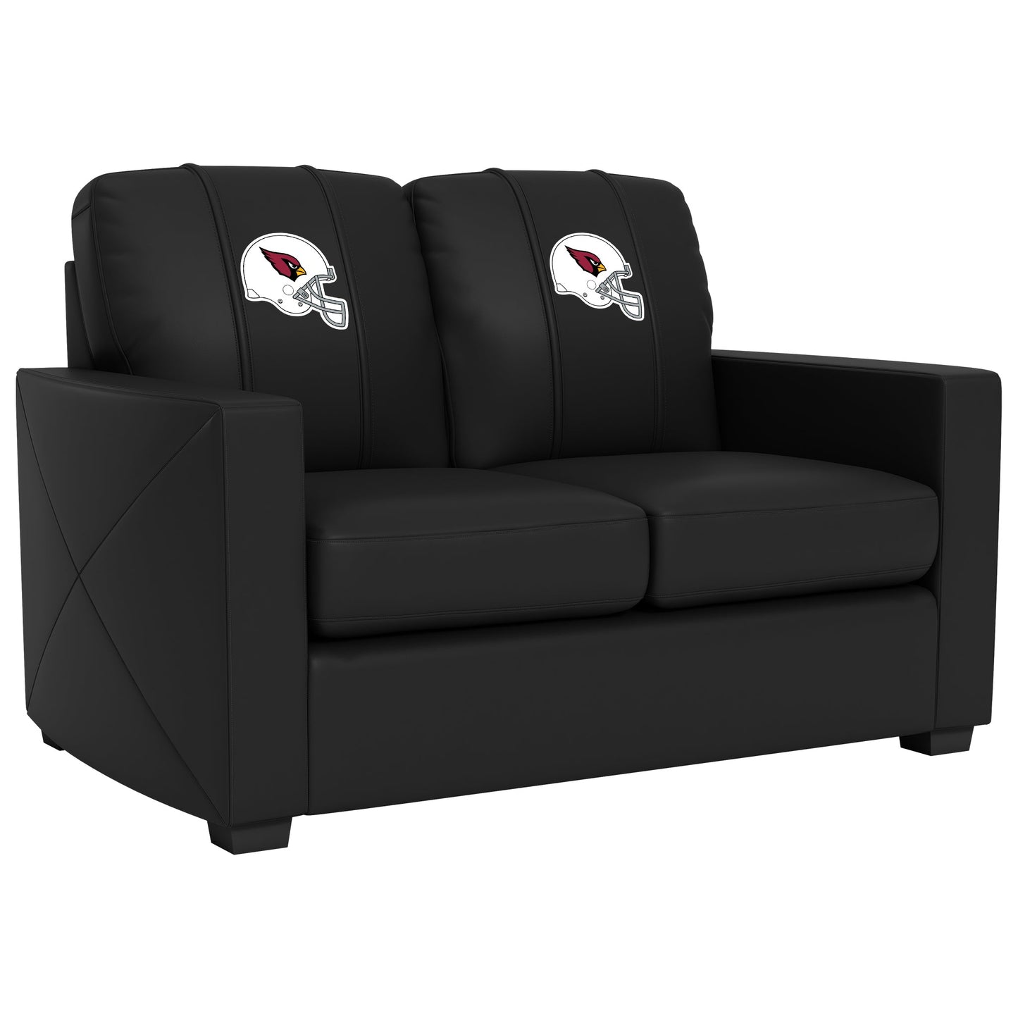 Silver Loveseat with Arizona Cardinals Helmet Logo