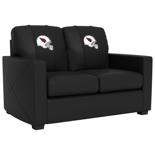 Silver Loveseat with Arizona Cardinals Helmet Logo