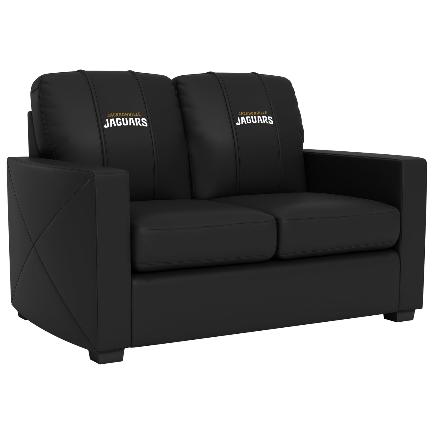 Silver Loveseat with  Jacksonville Jaguars Secondary Logo